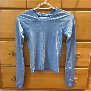 Women's Blue Long Sleeve Top